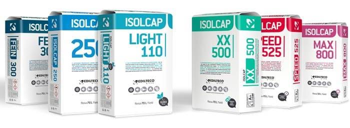 Prémélangés de la gamme Isolcap d’Edilteco